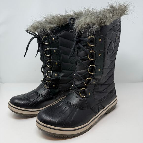 Sorel Shoes - Sorel Boots Women's 9 Black Tofino II Waterproof Winter Rain Snow Boots EUC